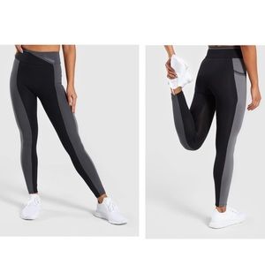 GYMSHARK COLOUR BLOCK HIGH RISE ANKLE  LEGGINGS SM
